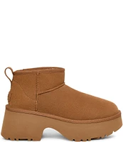 UGG Classic Ultra Mini New Heights Suede Platform Booties