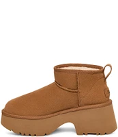 UGG Classic Ultra Mini New Heights Suede Platform Booties