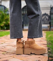 UGG Classic Ultra Mini New Heights Suede Platform Booties