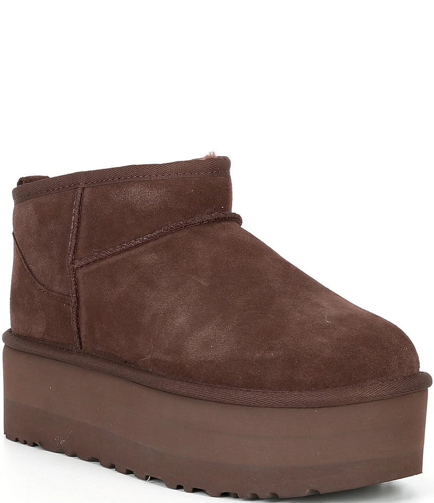 UGG Classic Ultra Mini Platform Suede Booties