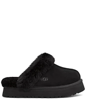 UGG Disquette Suede Fur Platform Slippers