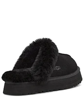 UGG Disquette Suede Fur Platform Slippers