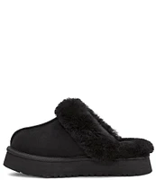 UGG Disquette Suede Fur Platform Slippers