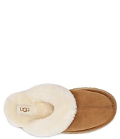 UGG Disquette Suede Fur Platform Slippers