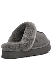 UGG Disquette Suede Fur Platform Slippers