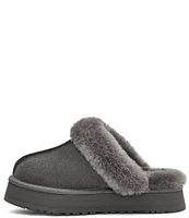 UGG Disquette Suede Fur Platform Slippers