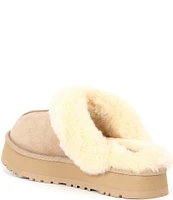 UGG Disquette Suede Fur Platform Slippers