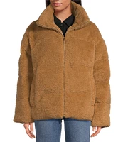 UGG Emmalyn Plush Fleece Stand Collar Long Sleeve Puffer Jacket