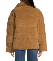 UGG Emmalyn Plush Fleece Stand Collar Long Sleeve Puffer Jacket