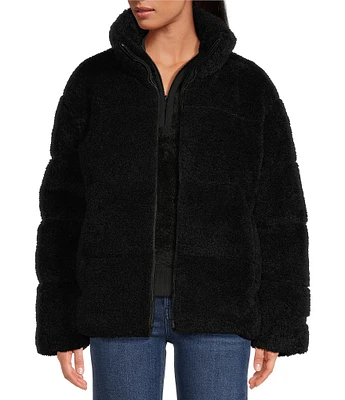 UGG Emmalyn Plush Fleece Stand Collar Long Sleeve Puffer Jacket