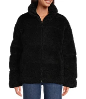 UGG Emmalyn Plush Fleece Stand Collar Long Sleeve Puffer Jacket