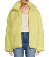 UGG Emmalyn Plush Fleece Stand Collar Long Sleeve Puffer Jacket