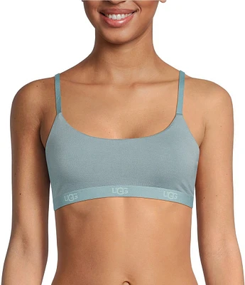 UGG® Estella Scoop Neck Wireless Satin Elastic Band Adjustable Strap Bralette