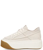 UGG EZ-Duzzit Lace Suede Knit Platform Sneakers