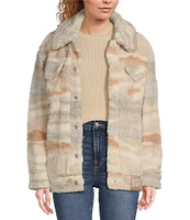 UGG Frankie Faux Fur Collared Fleece Trucker Jacket