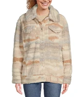 UGG Frankie Faux Fur Collared Fleece Trucker Jacket