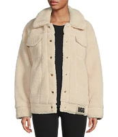 UGG® Frankie Oversized Sherpa Trucker Point Collar Long Sleeve Cozy Jacket