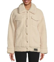 UGG® Frankie Oversized Sherpa Trucker Point Collar Long Sleeve Cozy Jacket