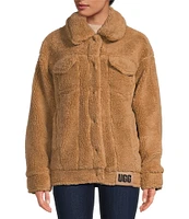 UGG® Frankie Oversized Sherpa Trucker Point Collar Long Sleeve Cozy Jacket