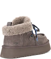 UGG Funkarra Cabin Cuff Suede Fur Collar Lace-Up Booties