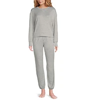 UGG® Gable II Solid Brushed Knit Crew Neck Sweatshirt & Pant Lounge Set