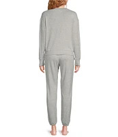 UGG® Gable II Solid Brushed Knit Crew Neck Sweatshirt & Pant Lounge Set