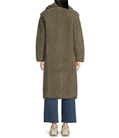 UGG Gertrude Long Teddy Double Breasted Notch Lapel Coat