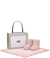 UGG Girls' Baby Classic and Lovey Gift Set Crib Shoes (Infant)