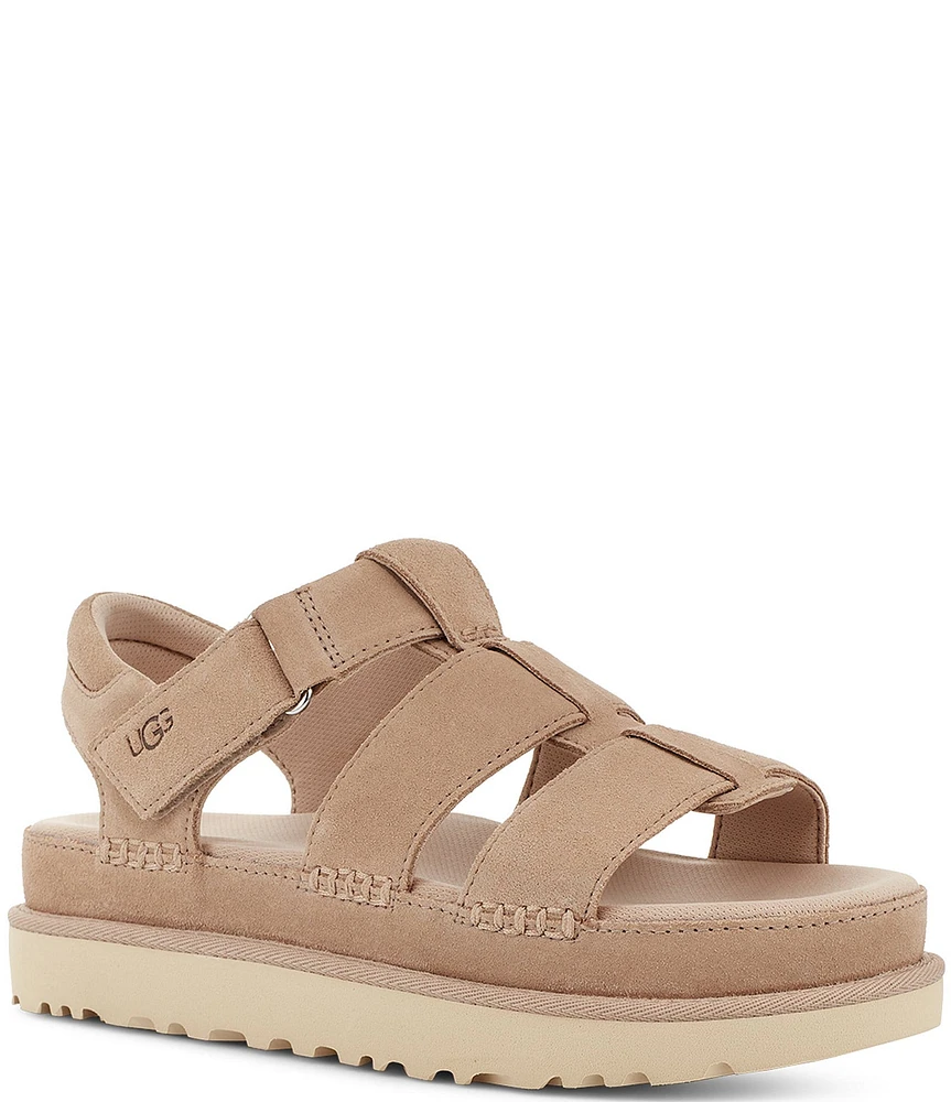 UGG Goldenstar Suede Strap Platform Sandals