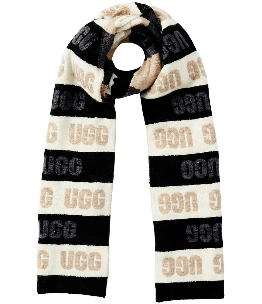 UGG Graphic Logo Stripe Scarf