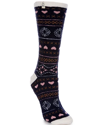 UGG® Leslie Graphic Fairisle Crew Socks