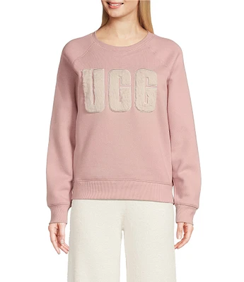 UGG® Madeline Fuzzy Logo Long Sleeve Coordinating Lounge Sweatshirt