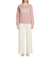 UGG® Madeline Fuzzy Logo Long Sleeve Coordinating Lounge Sweatshirt