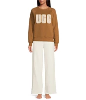 UGG® Madeline Fuzzy Logo Long Sleeve Coordinating Lounge Sweatshirt