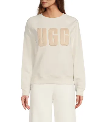 UGG® Madeline Fuzzy Logo Long Sleeve Coordinating Lounge Sweatshirt