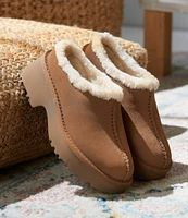 UGG New Heights Cozy Suede Platform Clogs