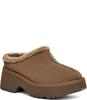 UGG New Heights Cozy Suede Platform Clogs