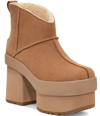 UGG New Heights Platform Mini Fur Lined Booties