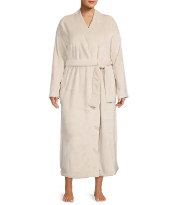 UGG® Plus Size Marlow Long Sleeve Double Fleece Long Wrap Cozy Robe
