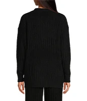 UGG Riz Cozy Knit Crew Neck Long Sleeve Ribbed Lounge Top