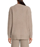 UGG Riz Cozy Knit Crew Neck Long Sleeve Ribbed Lounge Top