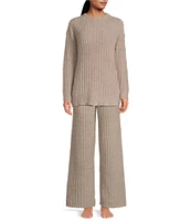 UGG Riz Cozy Knit Crew Neck Long Sleeve Ribbed Lounge Top