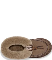 UGG Tasman Alpine Suede Fur Collar Slipper Clogs