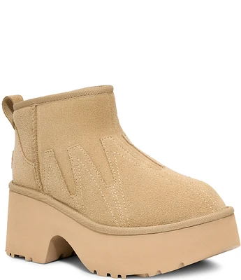 UGG Ultra Mini New Height Sunwave Suede Ankle Booties