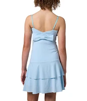 Un Deux Trois Big Girls 7-16 Bow Back Tiered Dress