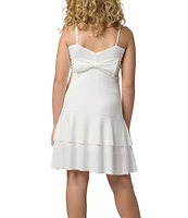 Un Deux Trois Big Girls 7-16 Bow Back Tiered Dress