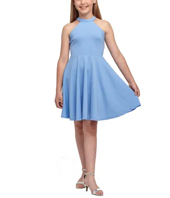 Un Deux Trois Big Girls 7-20 Halter Fit-And-Flare Dress