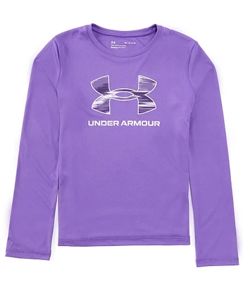 Under Armour Big Girls 7-16 Tech Big logo Long Sleeve Print T-Shirt