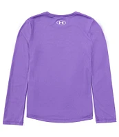 Under Armour Big Girls 7-16 Tech Big logo Long Sleeve Print T-Shirt