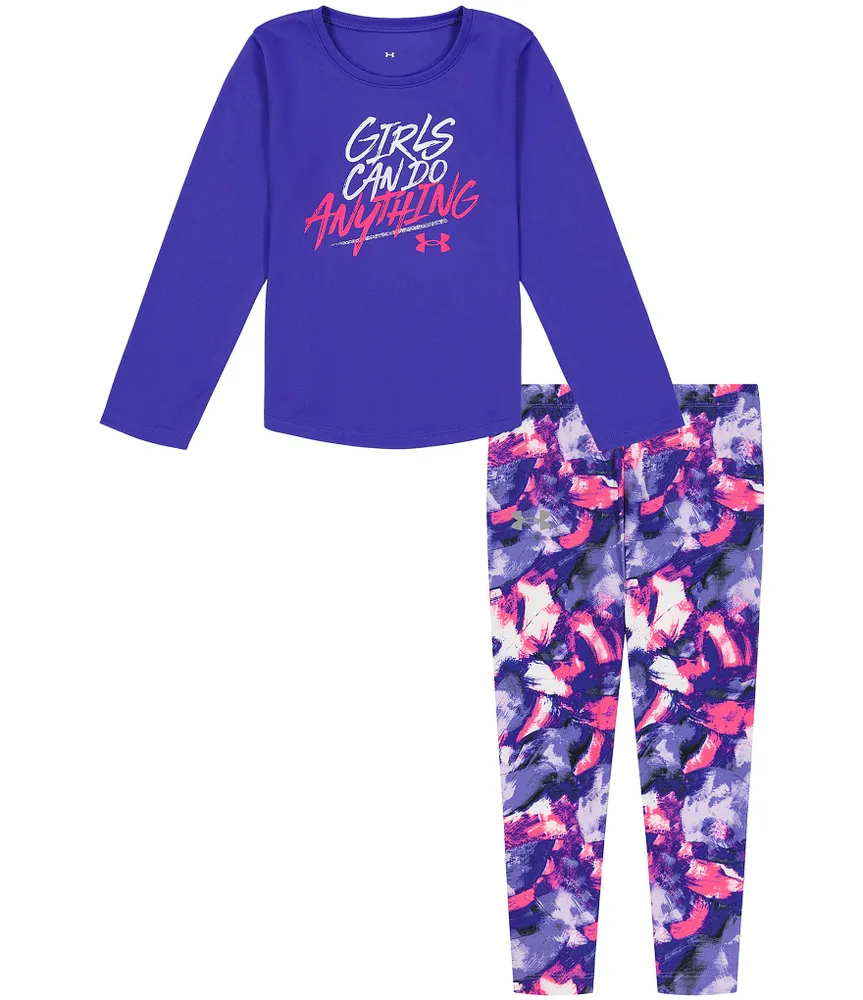 Under Armour Little Girls 2T-6X Can Do Anything Top & Legging Set